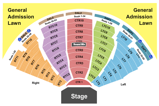 Pine Knob Music Theatre Pine Knob Music Theatre Seating Chart